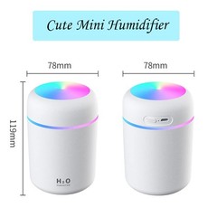 Portable Mini Humidifier, 300ml with Colorful LED Night Light, USB Personal D…