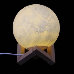 3D Moon Lamp Air Humidifier Diffuser Aroma Essential Oil USB Home Purifier Light
