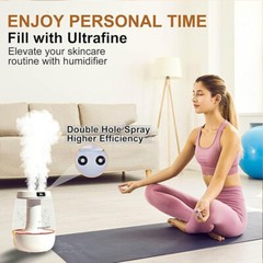 1.5L Dual Mist Humidifier with LED Display – 3-Speed Quiet USB Home Humidifier