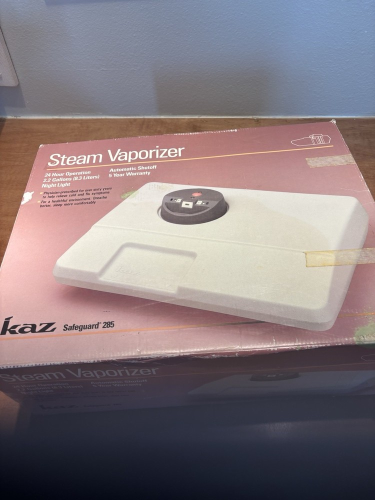 Vintage Kaz Safeguard 285 Steam Vaporizer 2.2 Gal. Auto Shut Off, Night Light