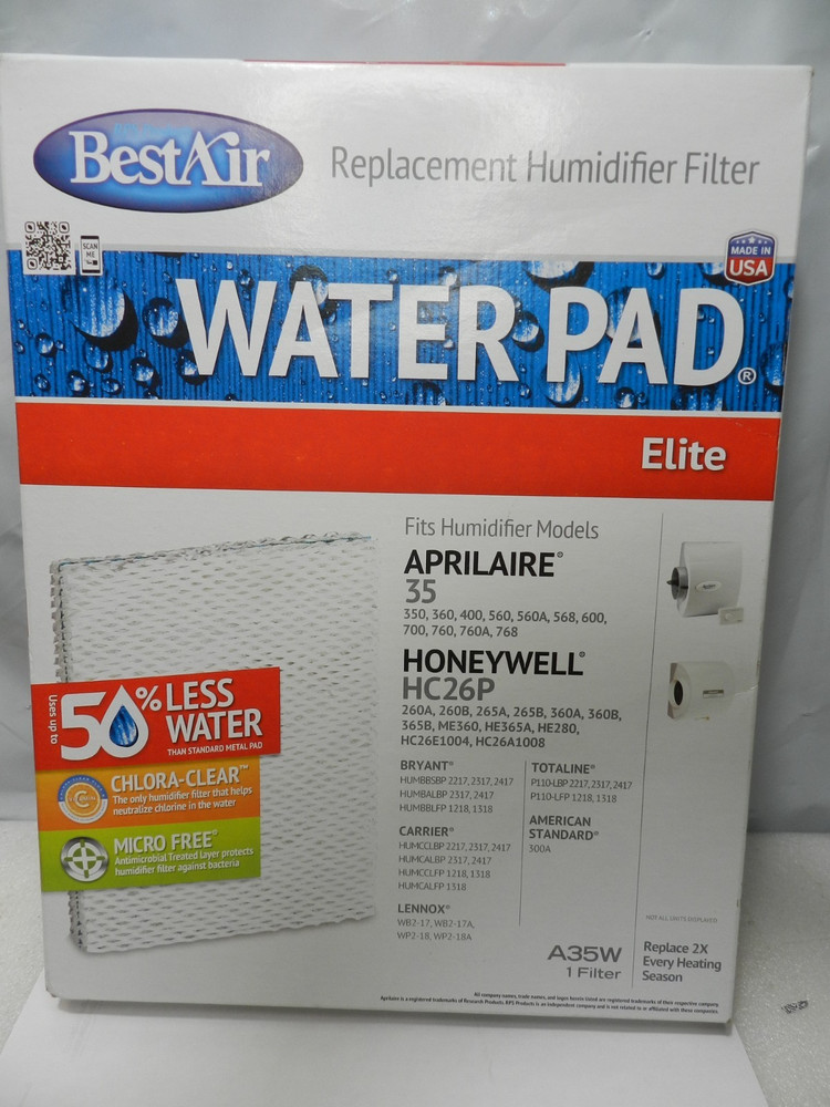 BestAir Water Pad Elite A35W Replacement Humidifier Filter Honeywell G89K
