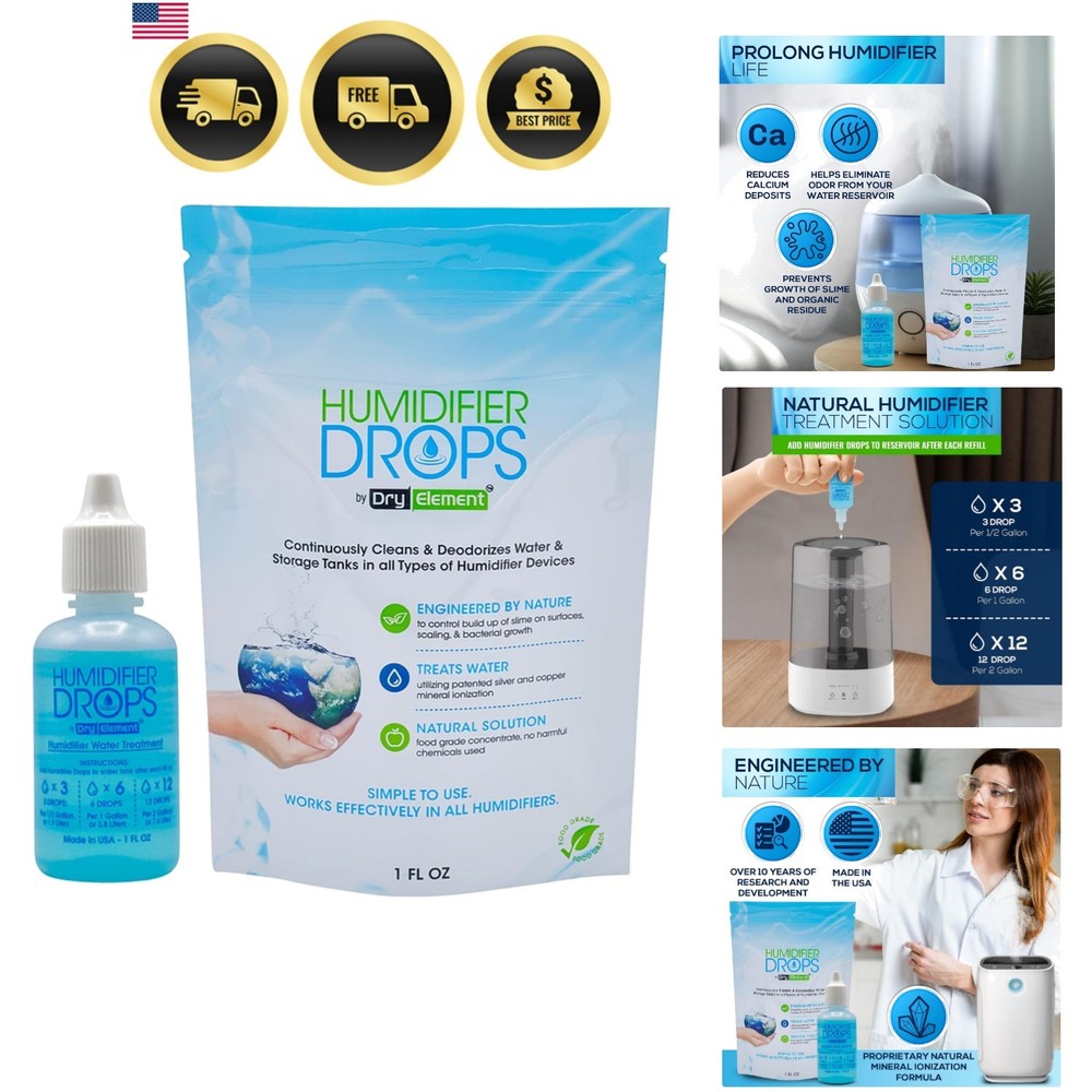 The Humidifier Drops – Food Grade Concentrate, Slows Down Residue Accumulat…