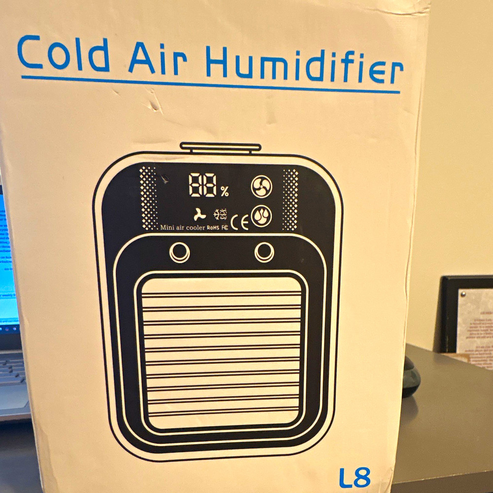 L8 Cool Mist Cold Air Humidifier 500mL, Touch Switch LED, Quiet, Ivory