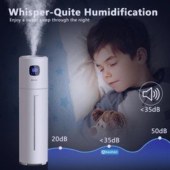 Large Humidifiers for Bedroom, 9L/2.5Gal Ultrasonic Cool Mist, Fill Easy Clean w