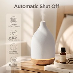 InnoGear Oil Diffuser, 150ML Ceramic Diffuser for Essential Medium, White