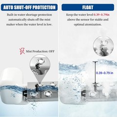 12 Head Ultrasonic Mist Maker Fogger 9000ml/h | 400W Waterproof Atomizer for Pon