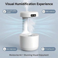 Humidifiers for Bedroom,800ml Anti-Gravity Digital with LED Display for Office,d