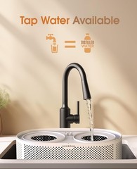 Ultra-Quiet Reusable Wick Humidifier for Large Rooms, 3 Speeds & Auto Shut Off