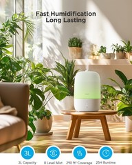 Smart Humidifier 3L Top Fill Cool Mist WiFi Alexa Diffuser Night Light