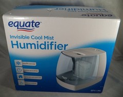 Equate Invisible Cool Mist Humidifier Quiet 24Hr Runtime 250 Sq Ft w/ Box