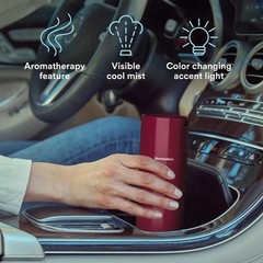 Homedics Portable Ultrasonic Humidifier with Night-Light and Aromatherapy Berry