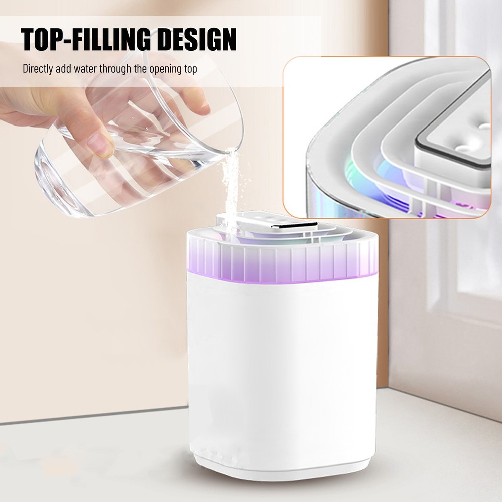 1-3L Large Capacity Cool Mist Humidifier With Three Nozzles High Mist Output