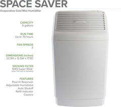 Space Saver Large Evaporative Whole House Commercial 6 Gallon Humidifier Large