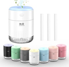 Portable Mini Humidifier, 500ML USB Personal Cool Mist Humidifiers for Bedroo…