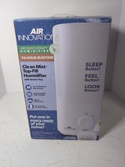 Air Innovations 1.3 Gallon Top Fill Cool Mist Humidifier White Color