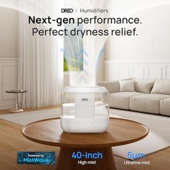 Bedroom Air Humidifier Top Fill 4L Cool Mist Humidifier 32H Runtime 28 dB Quiet
