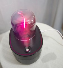 Cool Mist Humidifier/mini Night Lamp, Heart Magenta LED Light.3 perf. 5V, corded