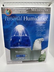 Medisana Aromatherapy Cool Mist Ultrasonic Humidifier Click Night Lite-New
