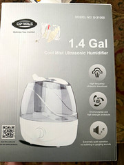 Optimus Cool Mist Ultrasonic Tabletop Humidifier 1.4 Gal 215 sq ft U-31000