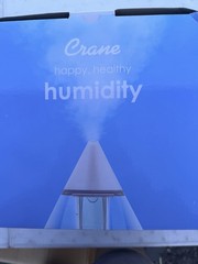 Crane EE-5301CW Drop Ultrasonic Cool Mist Humidifier – Clear & White