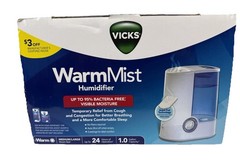 Vicks Warm Mist Moisture Humidifier V750D1 Relieve Cough Congestion Cold 1 Gal