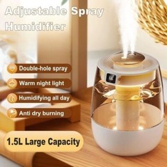 2Pack 1.5L Humidifiers for Bedroom Ultrasonic Cool Mist LED Humidifier Top Fill