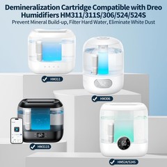 4-Pack Humidifier Demineralization Cartridge Compatible with Dreo Humidifiers…