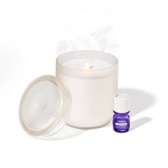 Flameless Candle Diffuser – Frosted Glass Cream