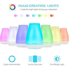 Portable Aromatherapy Diffuser Humidifier Night Light Adjustable Mist Modes New