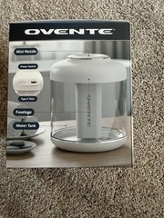 OVENTE HMD50W Portable Humidifier 50 oz Evaporative Night Light White/Clear