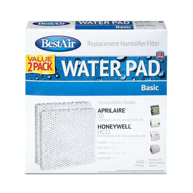 Whole House Humidifier Replacement Water Pad Metal/Clay White (2-Pack)