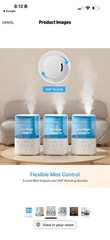 FABULETTA Humidifiers for Bedroom, 4.5L Warm and Cool Mist Humidifier L
