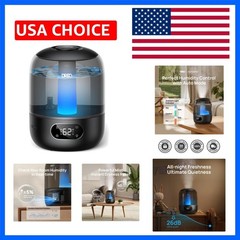 Humidifiers for Bedroom, 3L Top Fill 30H & 26dB Quiet Runtime for Large Room,…
