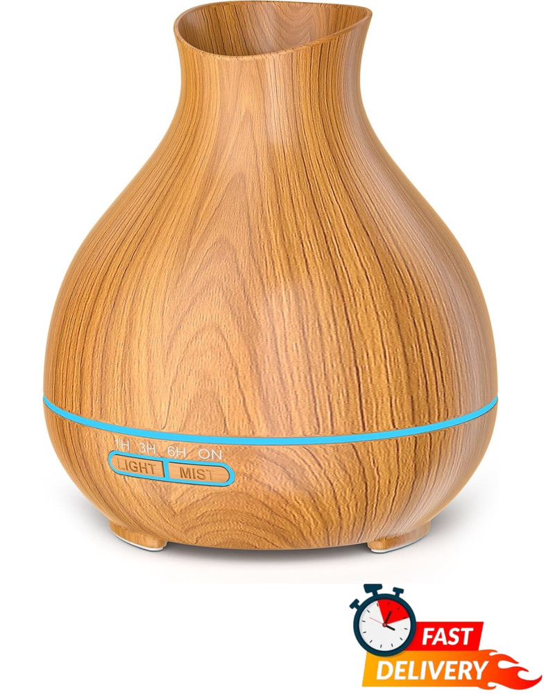 550ml Aromatherapy Essential Oil Diffuser Cool Mist Humidifier Timer LED Light