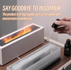 200ML Flame Aroma Diffuser Air Humidifier WHITE