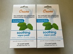 Crane Menthol-Eucalyptus Universal Vapor Pads 12 Pack 2 boxes as pictured