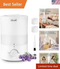 Ultra-Quiet 3L Humidifier with 360° Nozzle & Auto Shut-Off – Ideal for Bedrooms