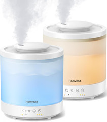 Small Humidifiers for Bedroom – 2 Packs 1.5L Cool Mist Top Fill Humidifier for B
