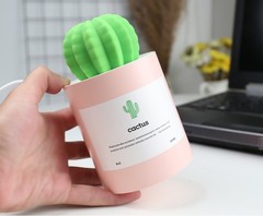 280ml USB Cactus Mini Humidifier – Ultra-Quiet & Portable for Travel Pink