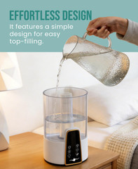 Humidificador 4L Silencioso con Difusor, Temporizador y Control Humedad