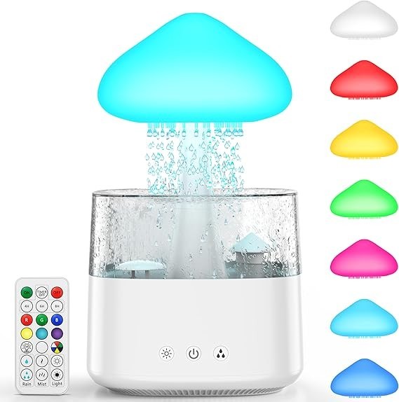 Cloud Humidifiers 450ML Water Drip Mushroom Humidifiers Remote Air Humidifier