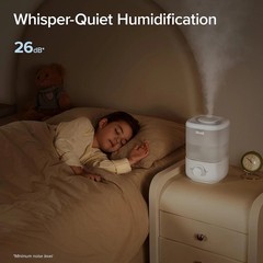 Top Fill 2.5L Humidifier – Whisper-Quiet Cool Mist for Baby & Nursery, BPA-Free