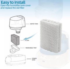 4 Pcs WF813 Humidifier Wick Filters Compatible with Relion Relion RCM832 RCM832N