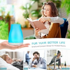 Portable Aromatherapy Diffuser Humidifier Night Light Adjustable Mist Modes New