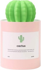 280ml USB Cactus Mini Humidifier – Ultra-Quiet & Portable for Travel Pink