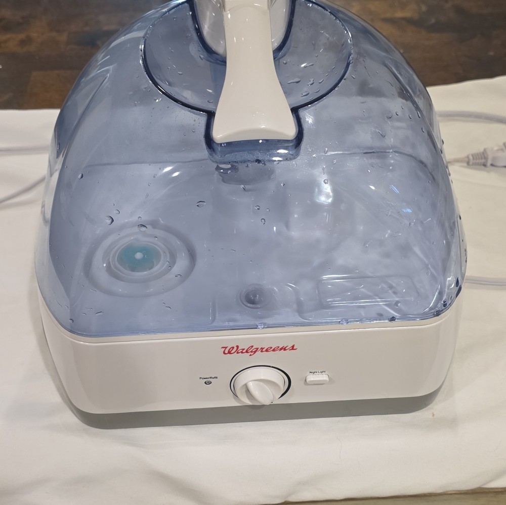 Walgreens Ultrasonic Tabletop Humidifier w/ Night Light PJ5451 White/Blue