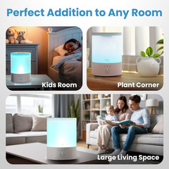 2.5L Top Fill Humidifier for Bedroom – Quiet, Easy to Fill & Clean, 24HR Runtime