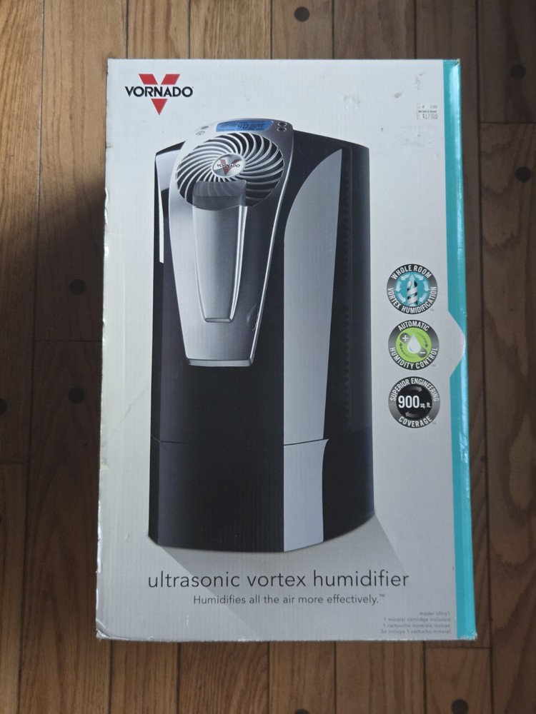 Vornado Ultra1 Ultrasonic Vortex Humidifier Whole Room Cool Warm Mist 900 Sq Ft