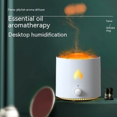 USB Aroma Diffuser Ultrasonic Fire Lamp Fragrance Jellyfish Air Humidifier new