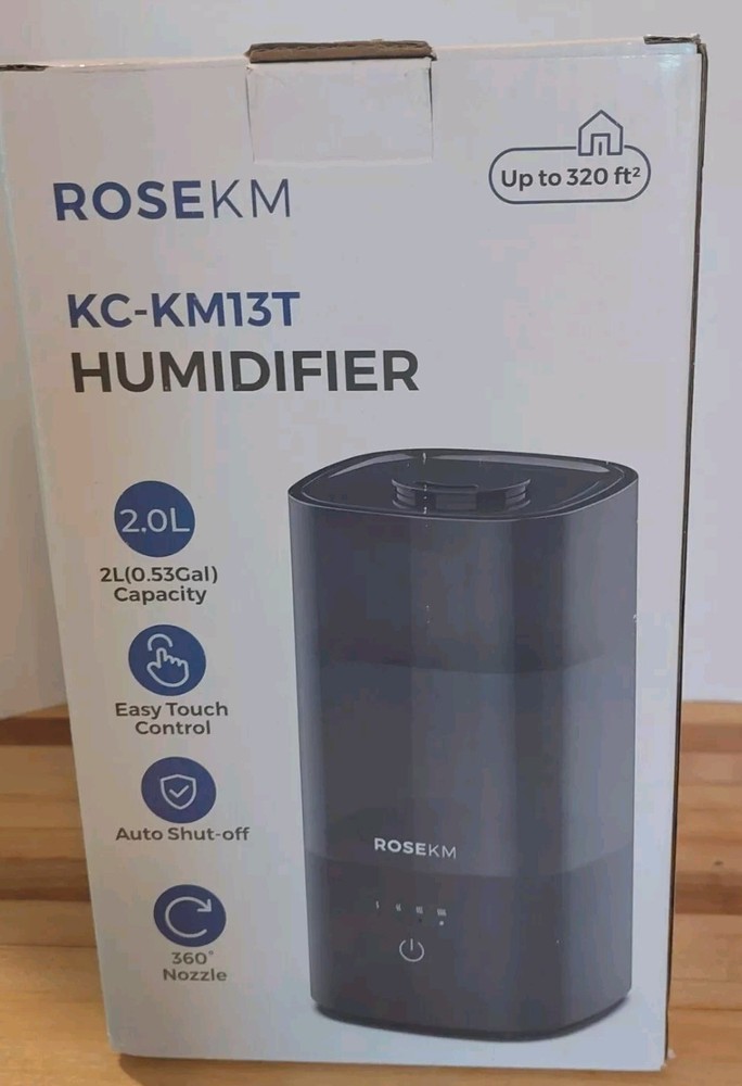 Rosekm KC-KM13T Air Humidifier .53 Gal Easy Touch Control Covers Up To 320 FT Sq